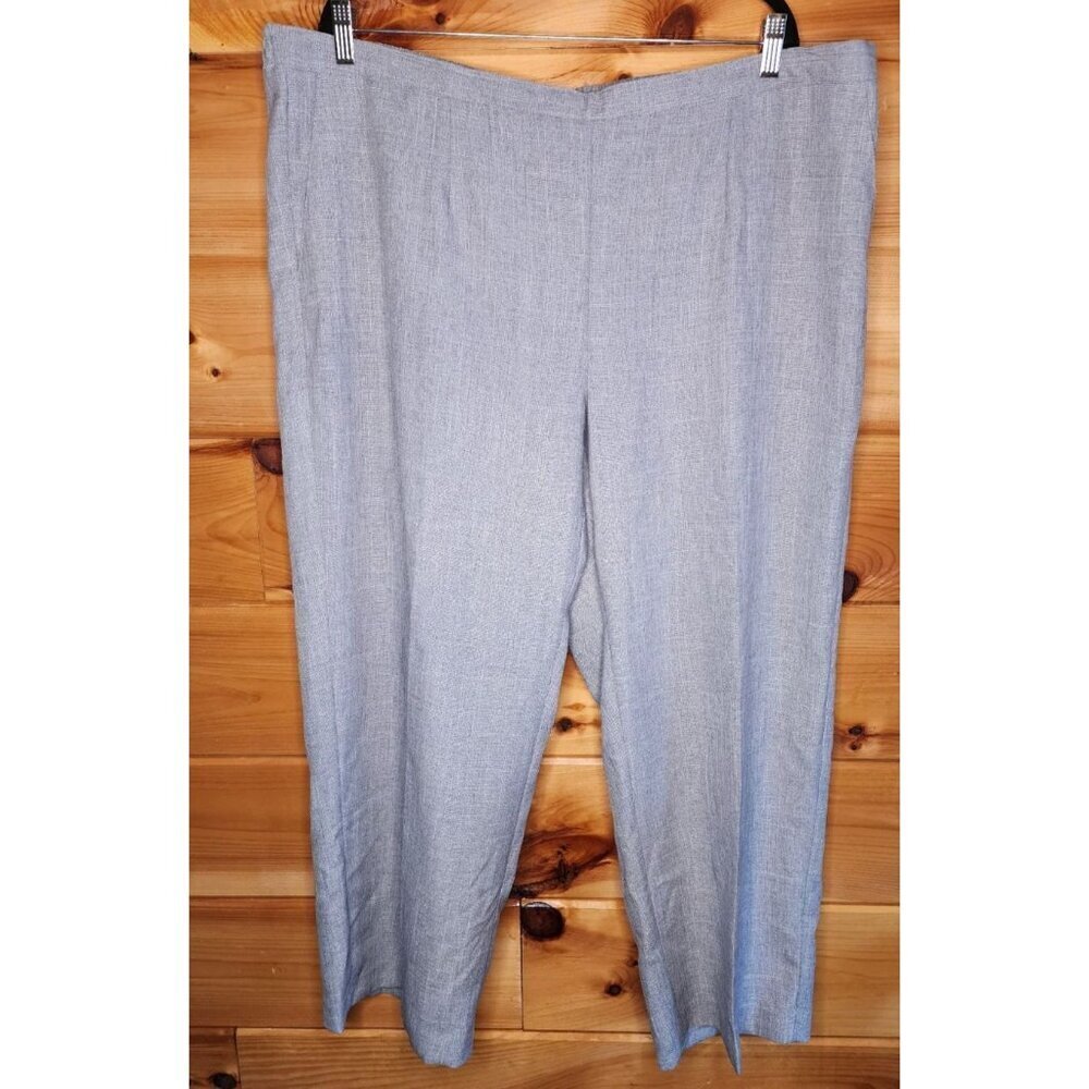 Alfred Dunner Womens Plus Size 24W Short Lightweight Pull On Pant Gray
